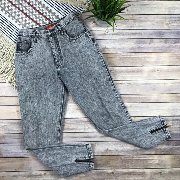 Vintage BonJour 80s High Waist Acid Wash Mom Jeans - Picture 2 of 7